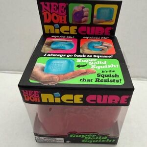NeeDoh Nice Cube Super Solid Squish Purple Collectible NEW RARE QUICK SHIP